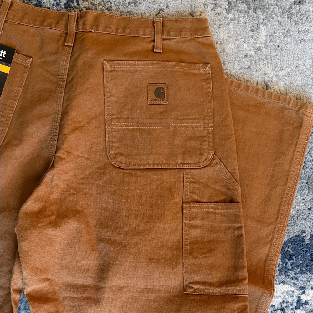 Carhartt Men’s Tan Washed Duck Work Pants 36x34 - Picture 7 of 9